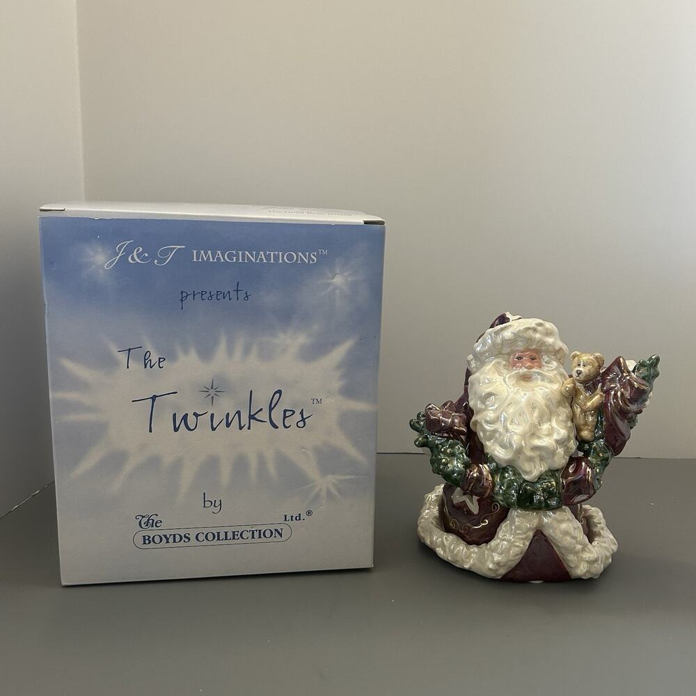 2002 Boyds Collection The Twinkles Kristofer Sparkelklaus Tealight Candle Figure